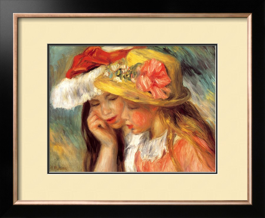 Deux Soeurs - Pierre-Auguste Renoir painting on canvas